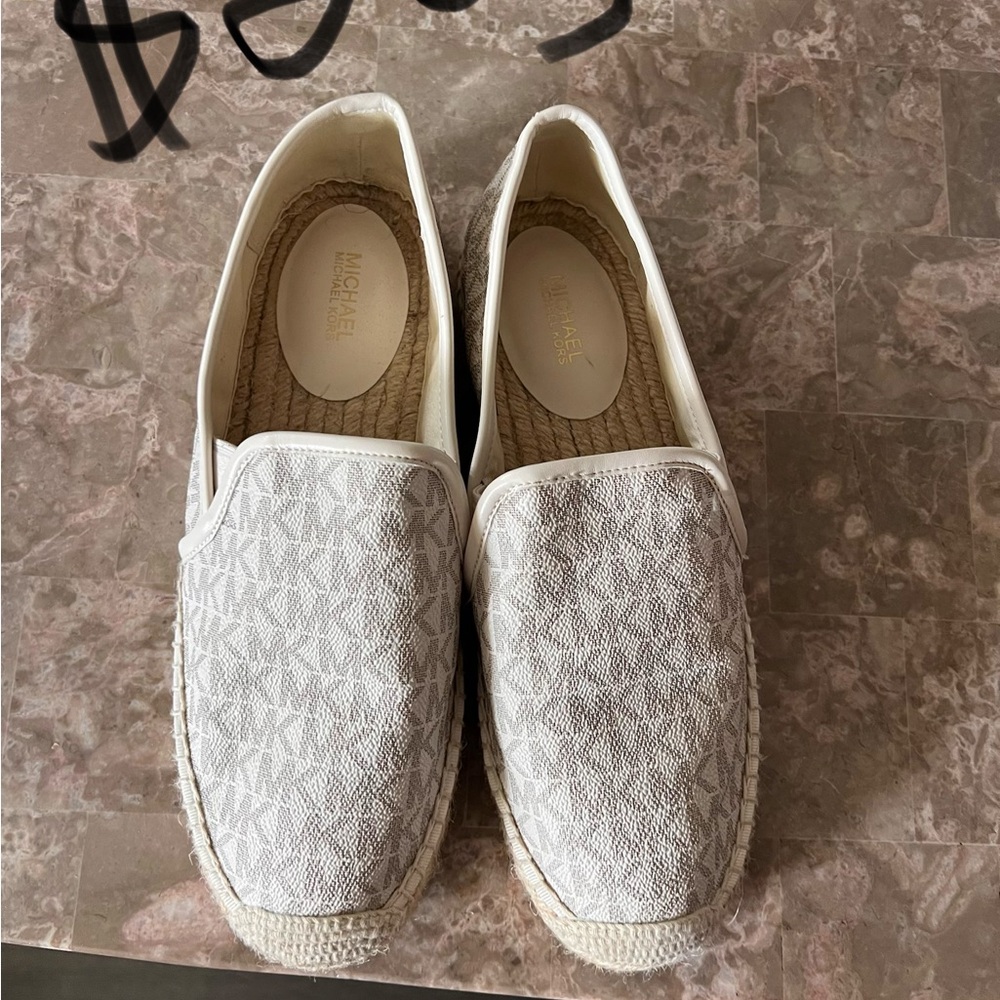 Michael Kors Cream Patterned Espadrille Shoes